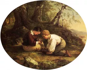The Bird's Nest Oil painting by Louis Lang
