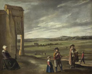Landscape with Peasants by Louis Le Nain Oil Painting