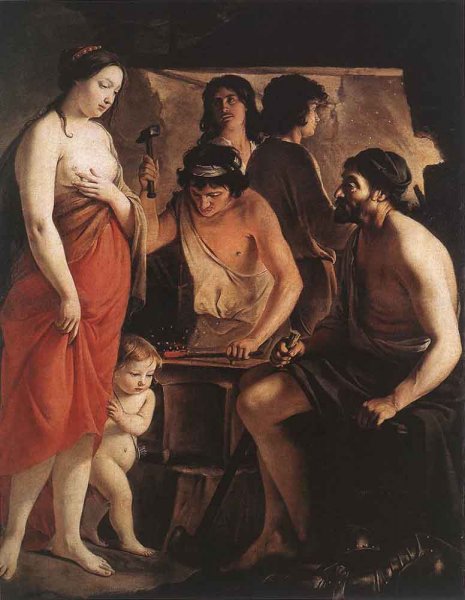 Venus at the Forge of Vulcan by Louis Le Nain - Hand-Painted Oil Painting Reproduction