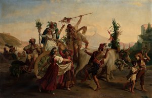 Tema Napolitano by Louis Leopold Robert Oil Painting