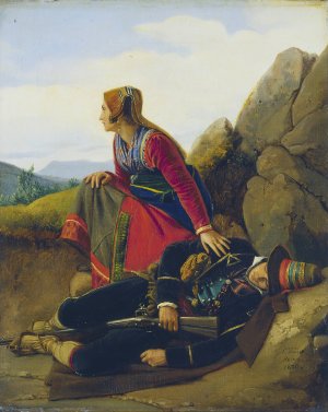 The Brigand Asleep Oil painting by Louis Leopold Robert