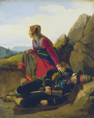 The Brigand Asleep Oil painting by Louis Leopold Robert