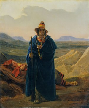 The Brigand on the Watch Oil painting by Louis Leopold Robert