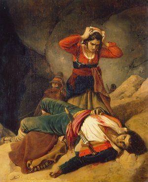 The Death of the Brigand Oil painting by Louis Leopold Robert