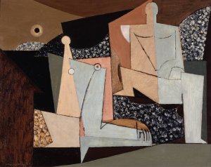 Figures on a Beach by Louis Marcoussis Oil Painting