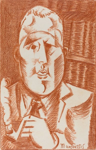 Guillaume Apollinaire  by Louis Marcoussis - Hand-Painted Oil Painting Reproduction