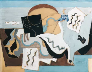 La Colombe Poignardee by Louis Marcoussis Oil Painting