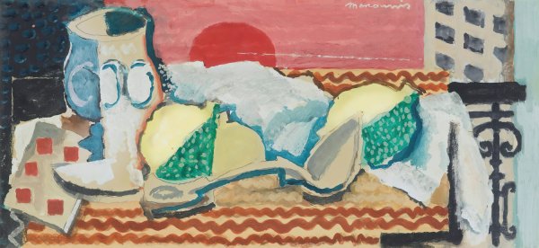 Nature Morte a La Cuillere  by Louis Marcoussis - Hand-Painted Oil Painting Reproduction