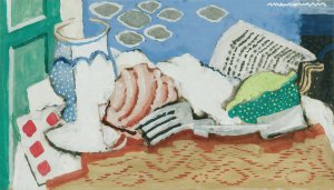 Nature Morte Au Journal by Louis Marcoussis Oil Painting