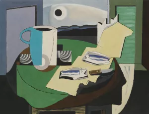 Nature Morte Aux Poissons Or Hyeres Ii by Louis Marcoussis Oil Painting