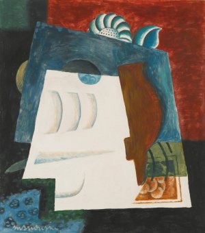 Nature Morte Avec Enveloppe by Louis Marcoussis Oil Painting