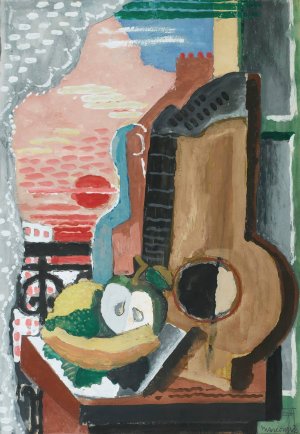 Nature Morte Devant La Fenetre by Louis Marcoussis Oil Painting