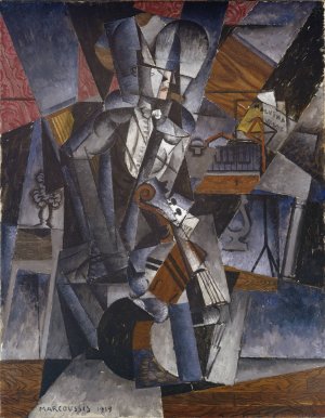 The Musician by Louis Marcoussis Oil Painting