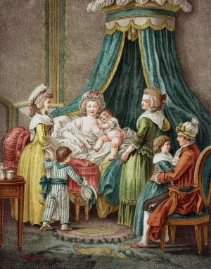 Les Compliments Du Jour De L'an Oil painting by Louis-Marin Bonnet