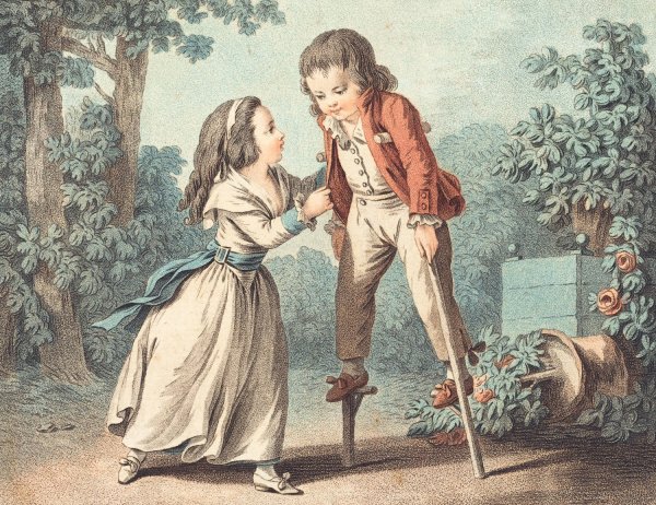 Les echasses  by Louis-Marin Bonnet - Hand-Painted Oil Painting Reproduction