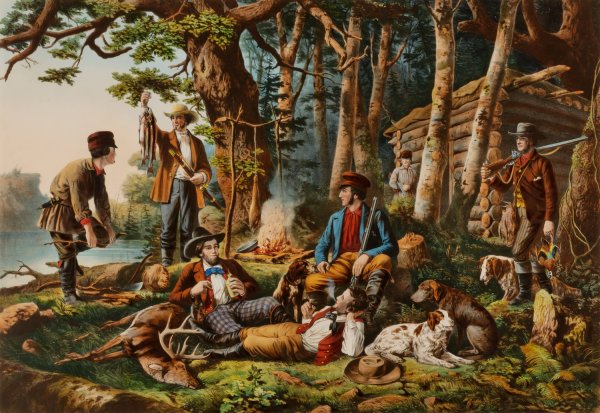 Main Product Photo of Camping Out. 'Some of the Right Sort' Painting by Louis Maurer