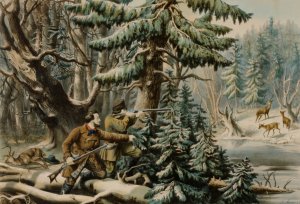 On The Shattagee by Louis Maurer Oil Painting