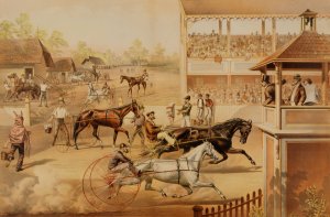 Ready for the Trot Bring up Your Horses by Louis Maurer Oil Painting