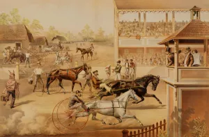 Ready for the Trot Bring up Your Horses by Louis Maurer Oil Painting