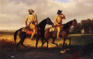The Trappers by Louis Maurer Oil Painting