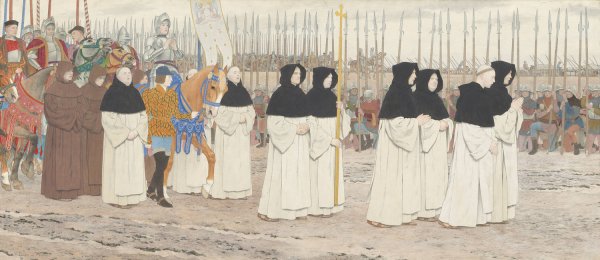 The Maid in Armor on Horseback  by Louis Maurice Boutet De Monvel - Hand-Painted Oil Painting Reproduction