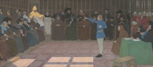 The Trial of Joan of Arc by Louis Maurice Boutet De Monvel Oil Painting