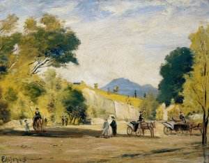 Cabs for Hire by Louis Michel Eilshemius Oil Painting