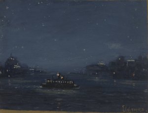 Ferryboat at Night by Louis Michel Eilshemius Oil Painting