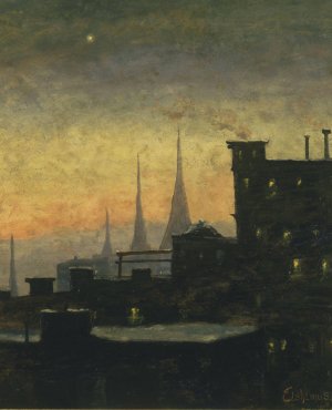 New York Roof Tops by Louis Michel Eilshemius Oil Painting