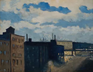 New York Street at Dusk by Louis Michel Eilshemius Oil Painting