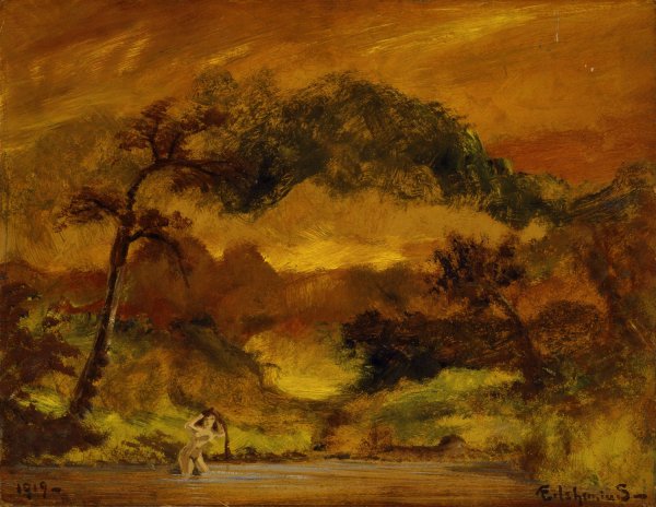 Overhanging Branches  by Louis Michel Eilshemius - Hand-Painted Oil Painting Reproduction