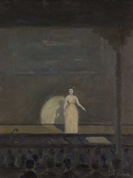 The Concert Singer  by Louis Michel Eilshemius - Hand-Painted Oil Painting Reproduction