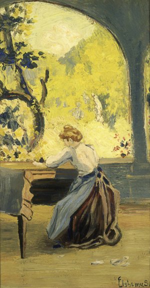 Verandah in Spring by Louis Michel Eilshemius Oil Painting