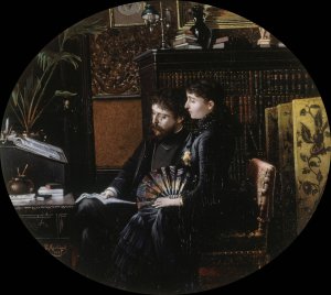 Portrait d'Alphonse Daudet by Louis Montegut Oil Painting