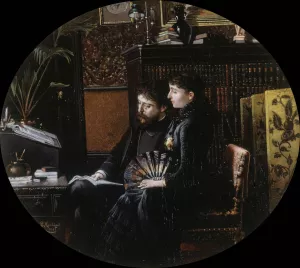 Portrait d'Alphonse Daudet Oil painting by Louis Montegut