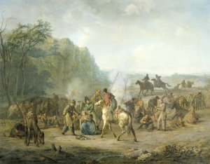 Cossack Bivouac, 1813 by Louis Moritz Oil Painting