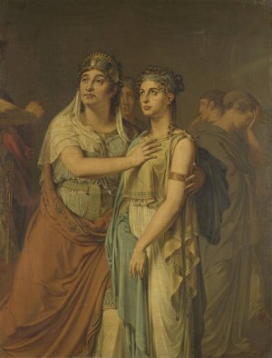 De actrices Joanna Cornelia Ziesenis-Wattier by Louis Moritz Oil Painting