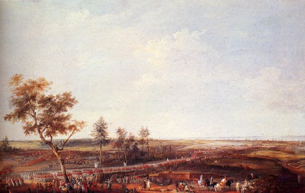 The Surrender of Yorktown by Louis Nicolael Van Blarenberghe - Hand-Painted Oil Painting Reproduction