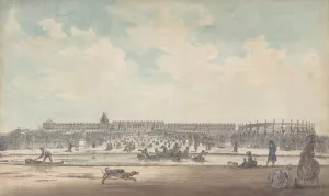 The Chateau de Versailles Seen from the Gardens by Louis Nicolas De Lespinasse Oil Painting