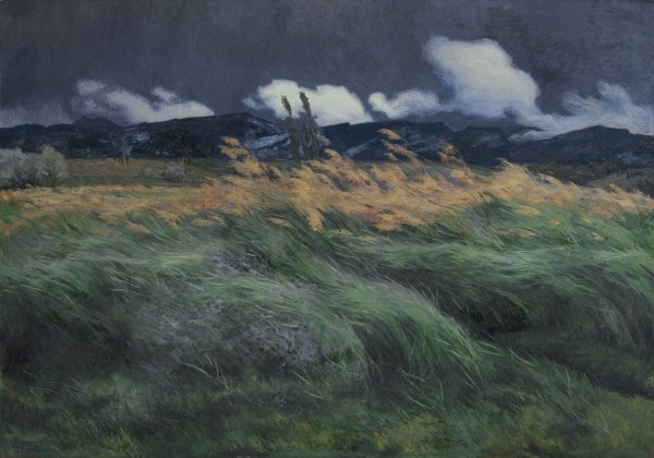 Landschap  by Louis Patru - Hand-Painted Oil Painting Reproduction