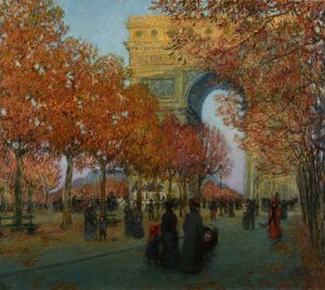 L'Arc de Triomphe de l'etoile by Louis Paviot Oil Painting