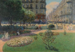 Le Square de la Trinite by Louis Paviot Oil Painting