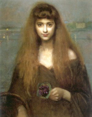 The Violet Seller by Louis Picard Oil Painting