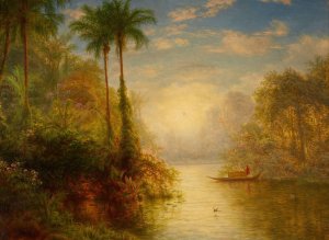 Incense Breathing Morn. - Gray's Elegy by Louis Remy Mignot Oil Painting