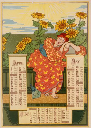 April, May, June by Louis Rhead Oil Painting