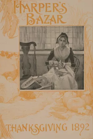 Harper's Bazar Thanksgiving 1892 Oil painting by Louis Rhead