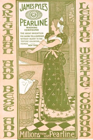 James Pyle's pearline washing compund by Louis Rhead Oil Painting