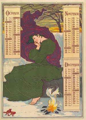 October, November, December by Louis Rhead Oil Painting