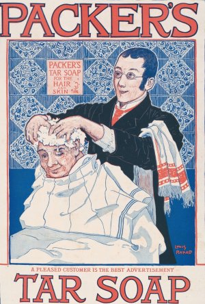 Packer's tar soap Oil painting by Louis Rhead