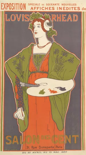 Salon des cent by Louis Rhead Oil Painting